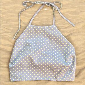 Zara Polka Dot Halter crop top